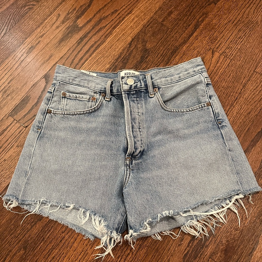 Agolde Light Blue Parker Shorts Size 26